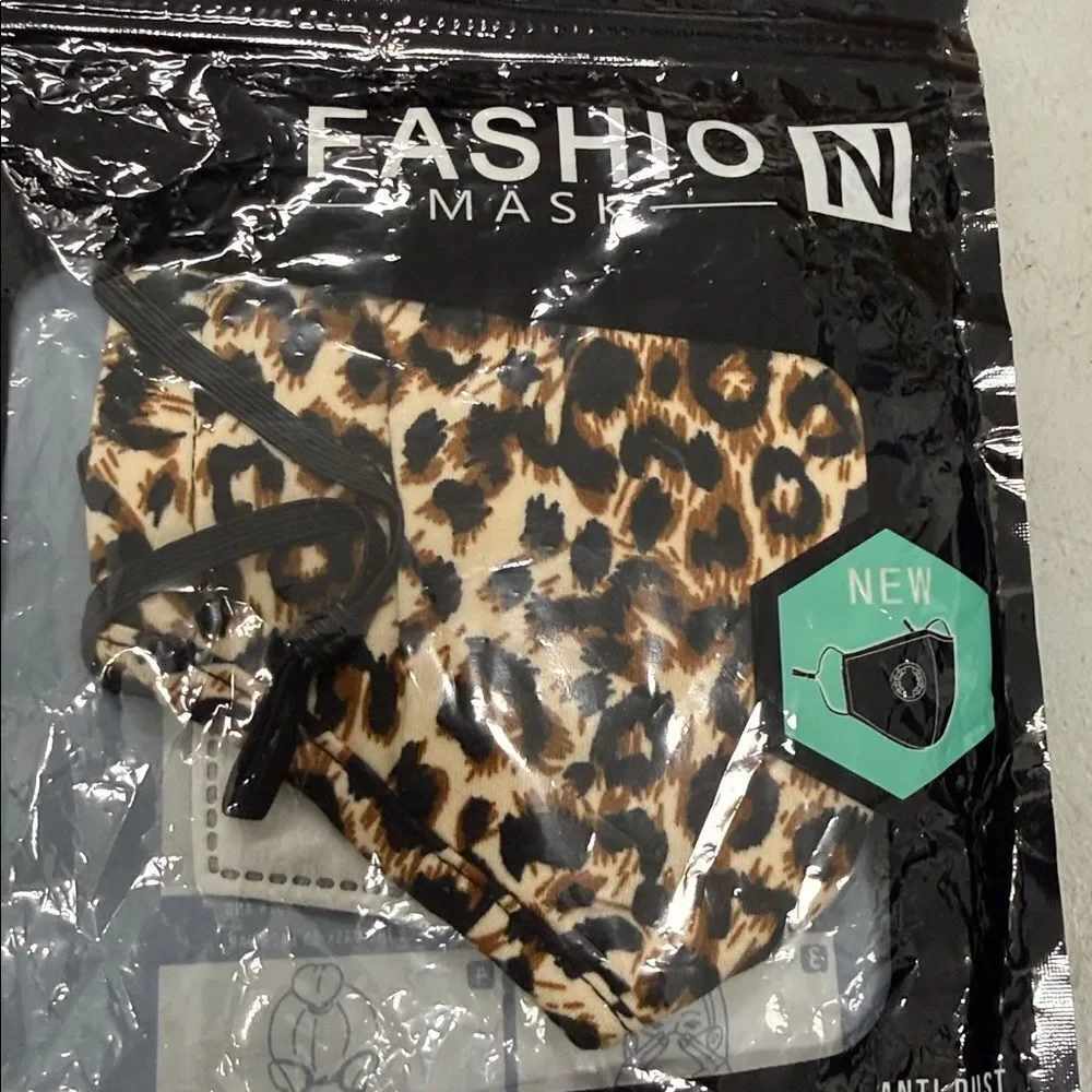 Camouflage and Leopard Print Face Masks SET OF 4 Masks - UNOPENED
